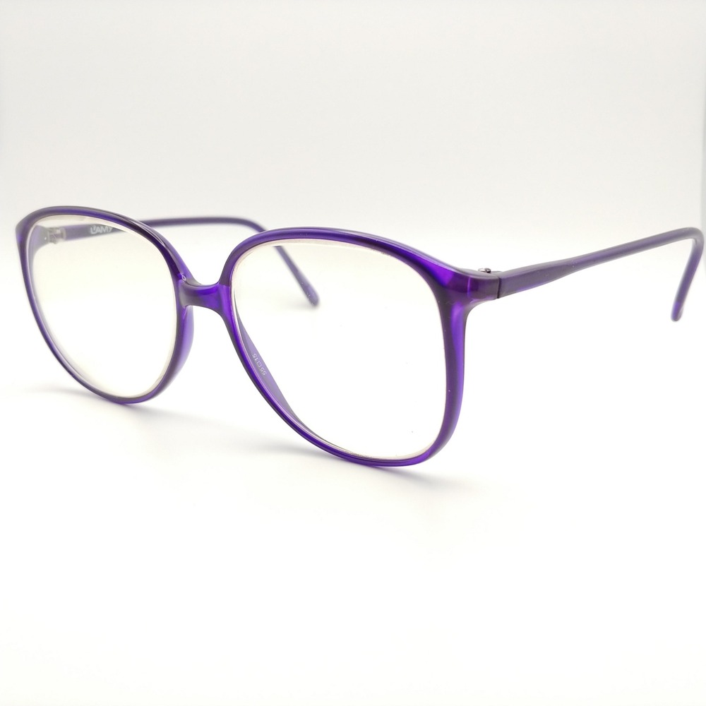 L'Amy Eyeglasses Unisex 55-15-140 Purple Boston Round Frames France Made